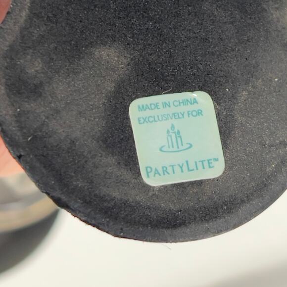 PartyLite Vintage Lotus Mid Century Modern Metal Candle Holder Tealight 10" - Picture 2 of 16